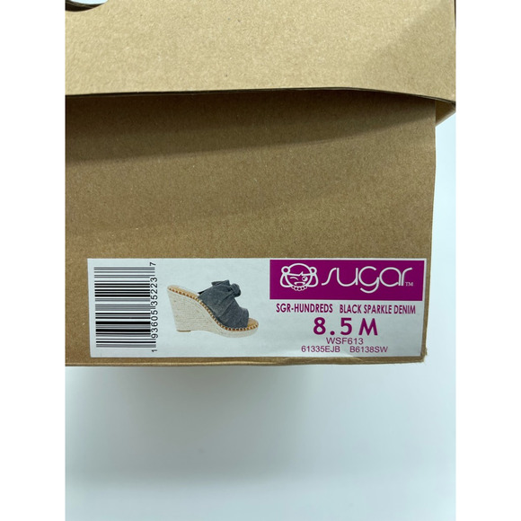 Sugar Womens Hundreds Espadrilles Sandals Beige Open Toe Knot Slip On 8.5 M New - Picture 10 of 11